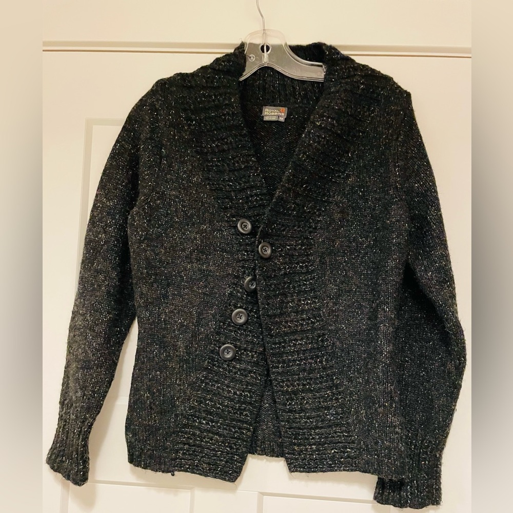 Royal Robbins Black Button-Up Cardigan